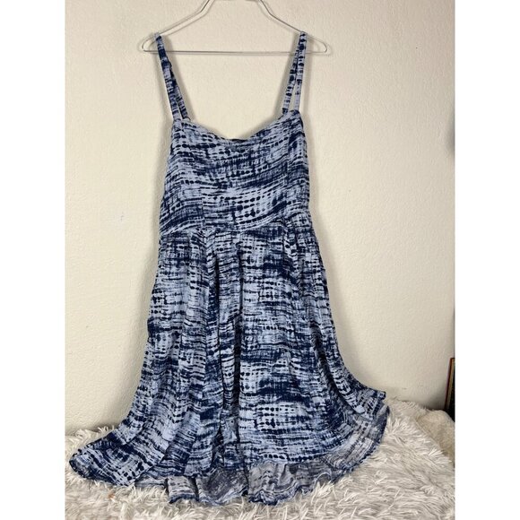 Torrid Sun Dress Blue Space Tie Dye Challis Size 2 2X - Picture 5 of 7